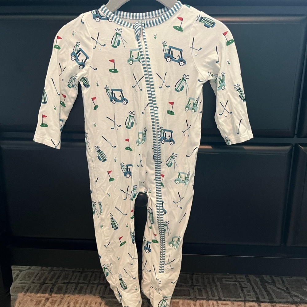 Mud Pie Golf Zippy Pajamas, NWOT, 3-6M